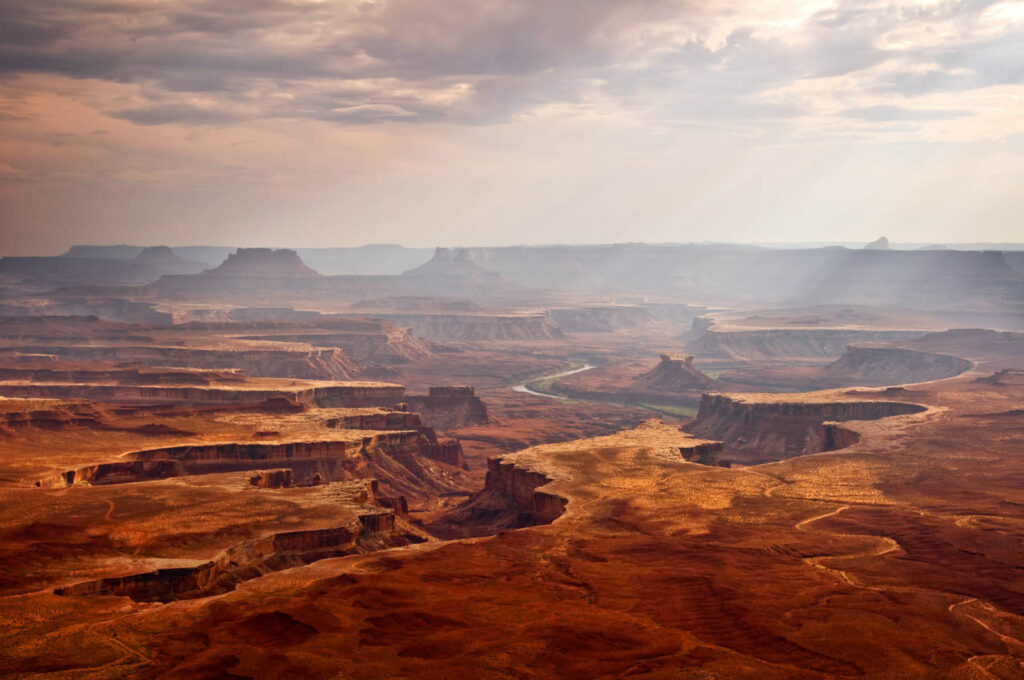 Vast canyons and mesas stretch as far as the eye can see in Canyonlands National Park, an ideal location for a secluded Utah elopement.